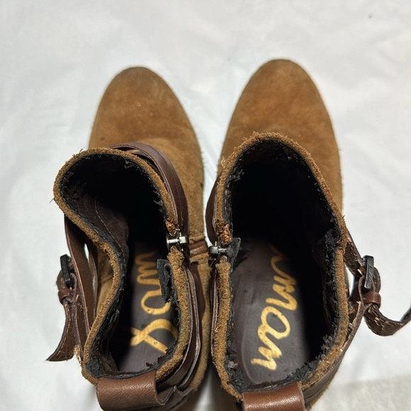 Sam Edelman Hannah brown suede ankle boots Sz 6 1/2 - Picture 8 of 12